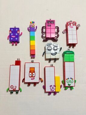 Numberblocks Learning Figurines Numbers 6 through 14 EUC hand2mind